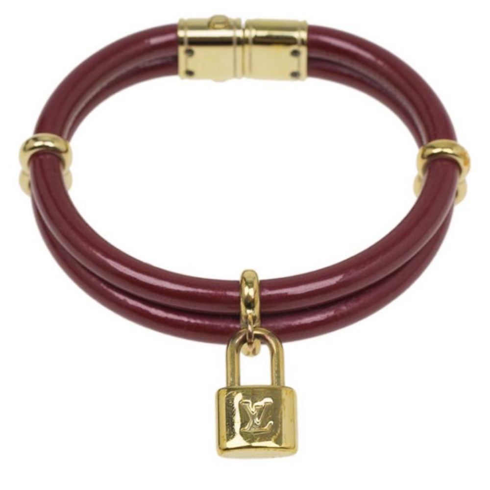 SOLD!!!! You slow you blow! LV Keep it Twice Red Padlock Charm Bracelet